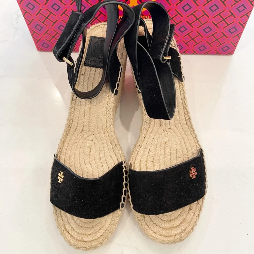 NWOT Tory Burch Bima espadrille wedge - Black 8.5